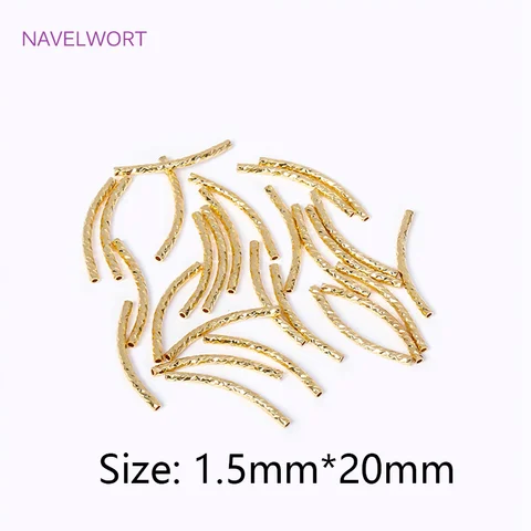 Золотые позолоченные изогнутые бусины NAVELWORT 60 шт.