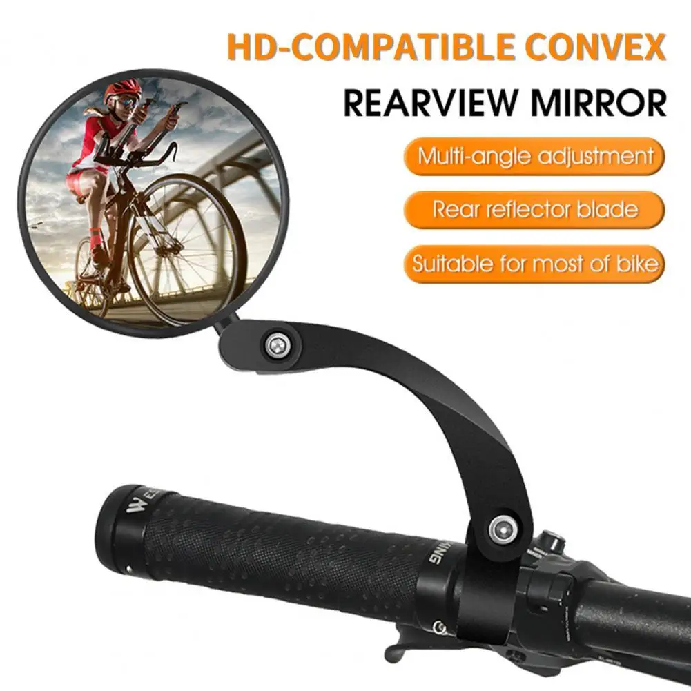 

Convex Surface Bike Handlebar Mirror Reflective Warning Accessories High Strength Bike Rear View Mirror for Mountain Bike