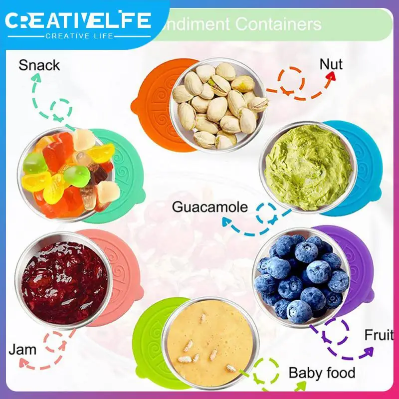 

Reusable Salad Box Small With Lids Lunch Containers Box Stainless Steel Salad Condiment Containers Kitchen Tools And Gadgets