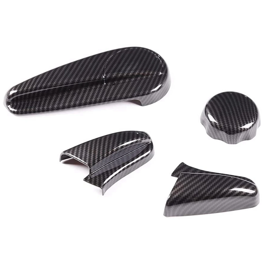 

For Toyota FJ Cruiser 2007-2021 ABS Carbon Fiber Car Seat Adjustment Button Cover Trim Decorative Sticker Accessories