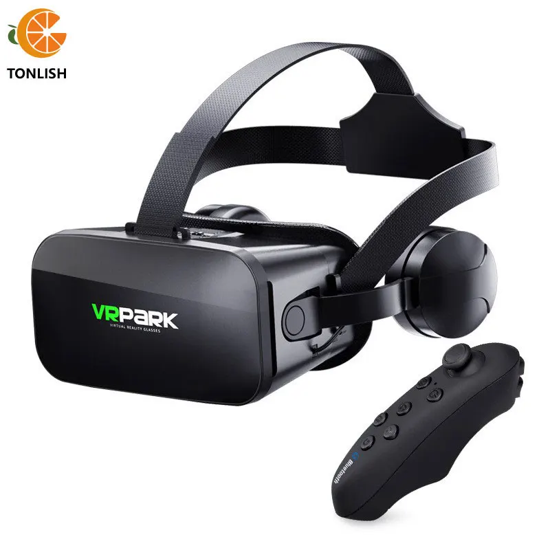 

TONLISH VRPARK J20 3D VR Glasses Virtual Reality Glasses For 4.7- 6.7 Smart Phone Android Games Stereo With Headset Controllers