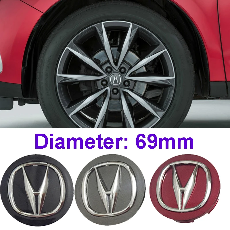 

4 шт. 69 мм чехол из сплава для телефона Acura TSX ZDX TL RDX TLX CDX MDX RDX TLX Центральная втулка колеса автомобиля RLX RSX Integra аксессуары с логотипом