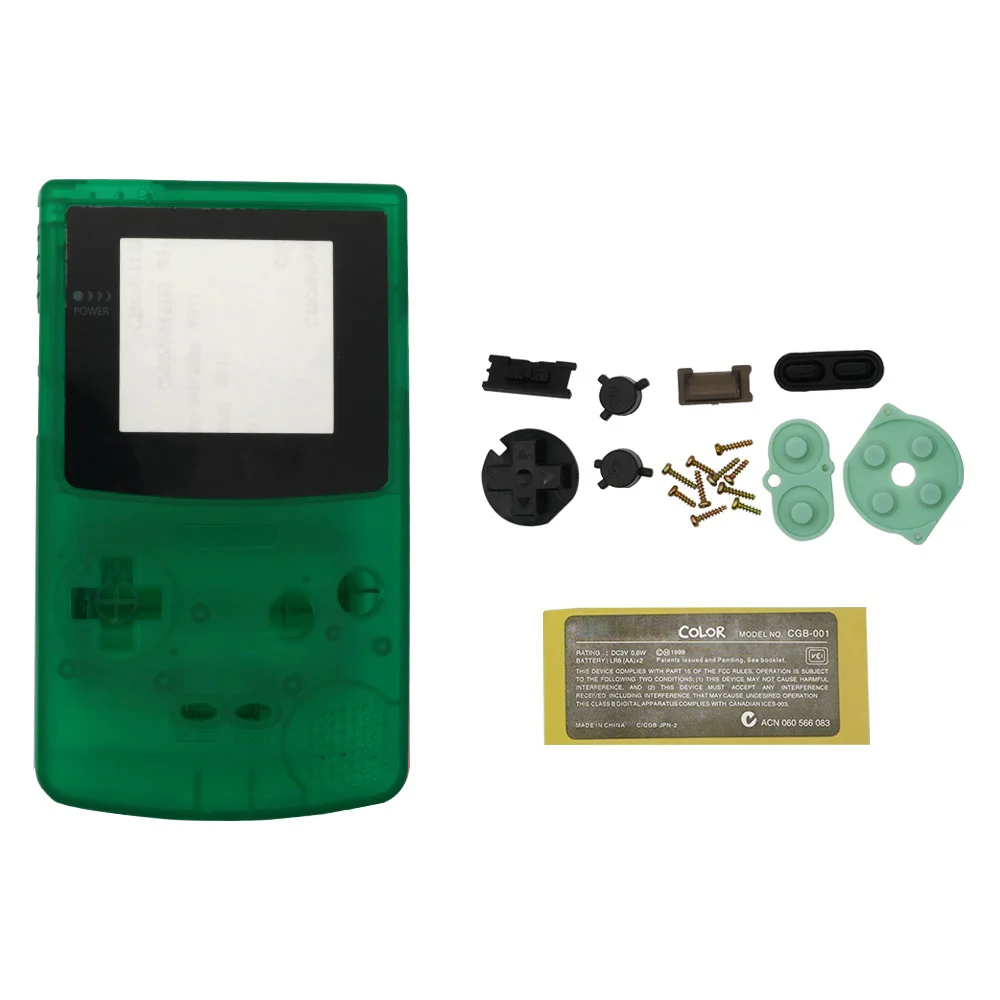 Фото Новый высококачественный пластиковый оригинальный корпус для Game Boy, сменный цветной корпус с кнопкой, проводящий клей и наклейки №2