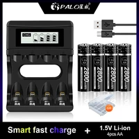 palo 1 5v aa rechargeable battery 2800mwh rechargeable battery aa 1 5v lithium li ion rechargeable battery aa 1 5v for toys