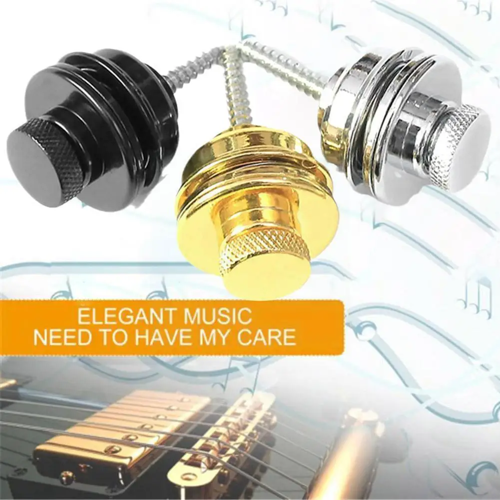 

Плоский басовый ремень для гитары, 2 шт., блокировка, стойкость к скольжению, кнопки для гитары, концевые штифты, удерживающие золотые штифты,...