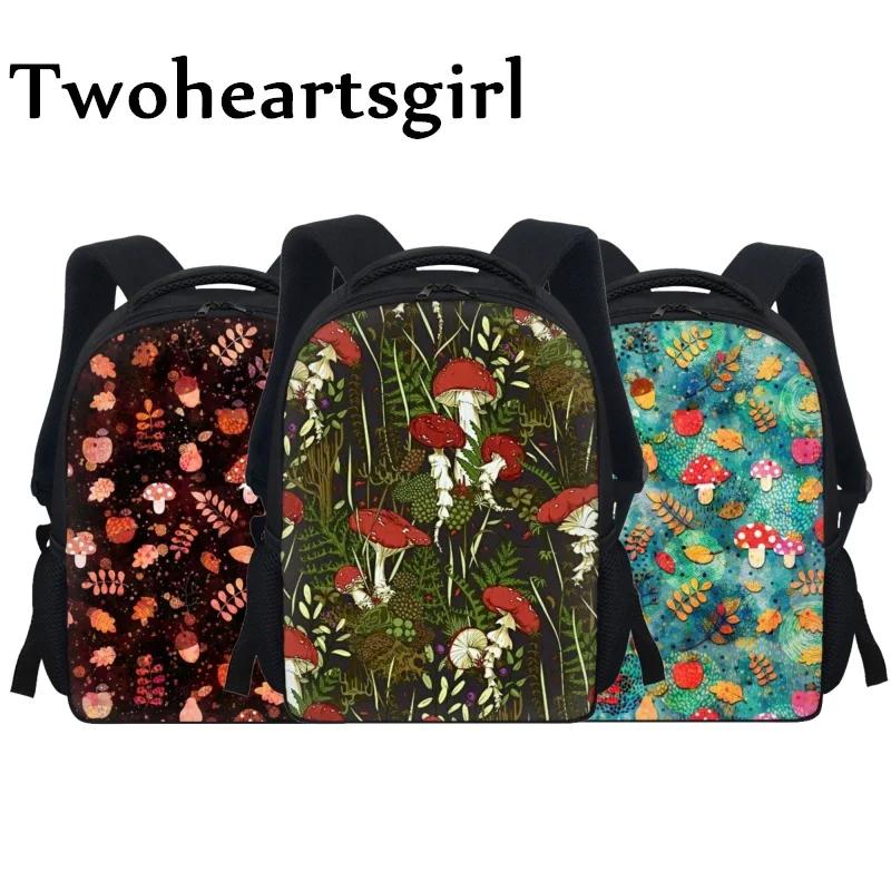 

Детский рюкзак twoheart sgirl, миниатюрная школьная сумка с рисунком грибов для дошкольного возраста, сумка на молнии для книг