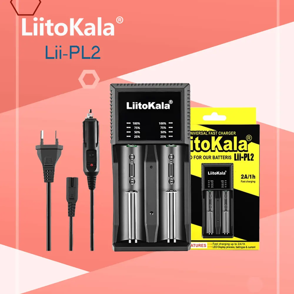 

Зарядное устройство LiitoKala для литиевых аккумуляторов, 3,7 в/1,2 в, NiMH 18650 18350 18500 21700 20700 CR123A, 1-5 шт.