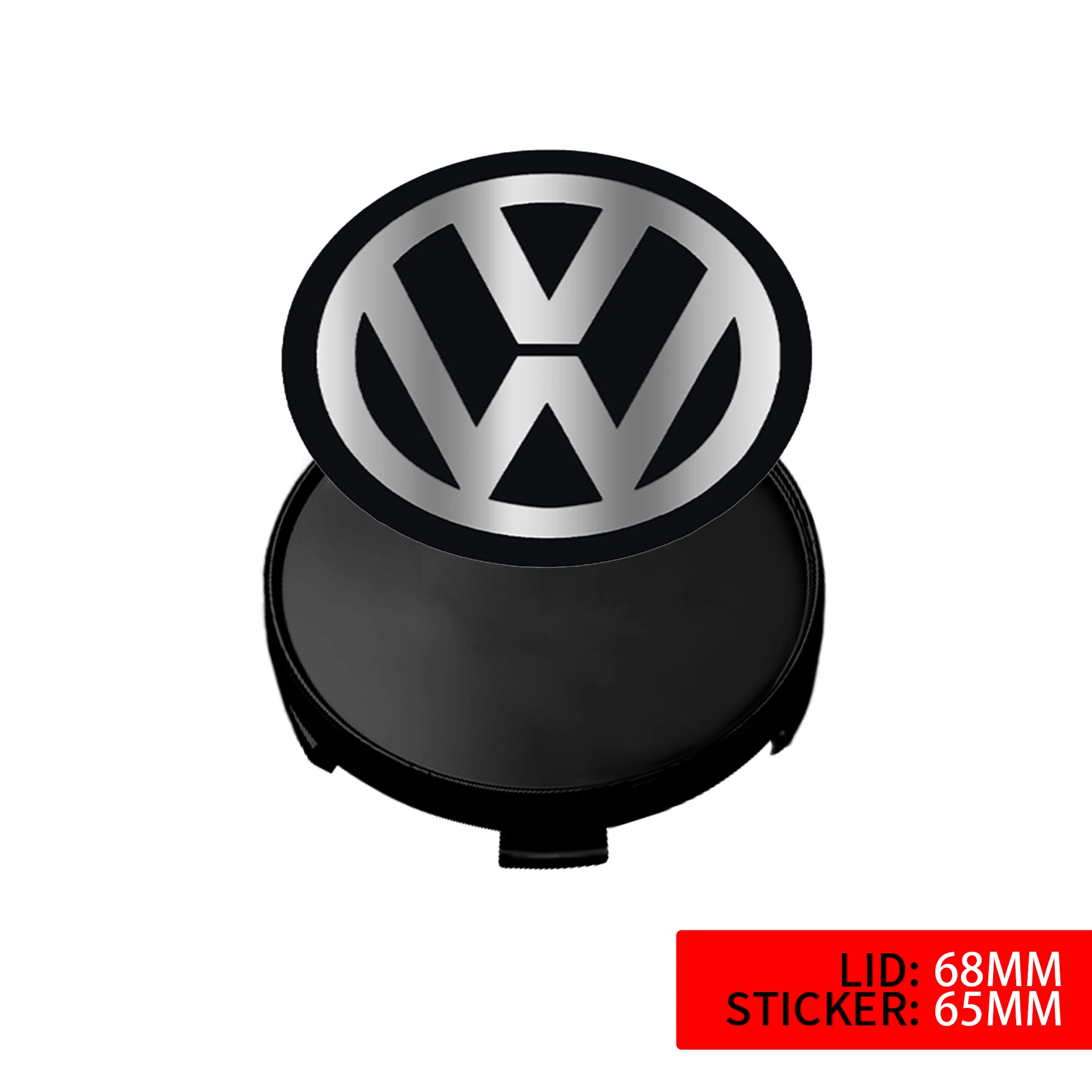 

4 шт. наклейки-заглушки на центральные колпаки колес 60/63/68 мм для VW Golf Polo Touran TSI TDI R32 Rline GTI