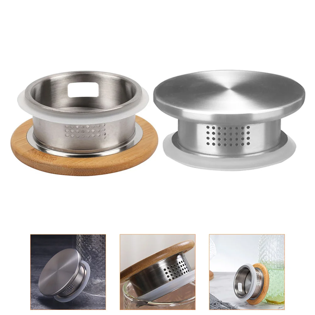 

2Pcs Stainless Steel Pitcher Cover Water Pitcher Lid Water Pot Cover Wear-resistant Jug Lid