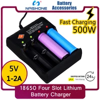 18650 battery charger fast charge rechargeable portable 4 slots smart usb multi compatible charger 3 74 2v available power bank