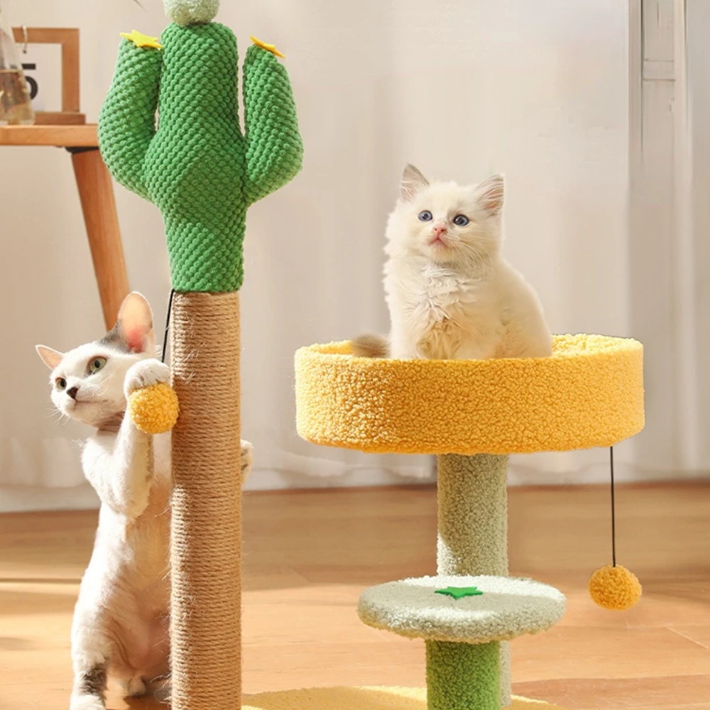 

Cat Climbing Frame Cat Tree Cat Tree Integrated Vertical Cat Scratch Trees Large Solid Wood Ceiling Scratching Board Sisal Hemp