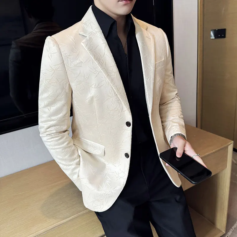 Мужские бархатные блейзеры в британском стиле осенне-зимние приталенные