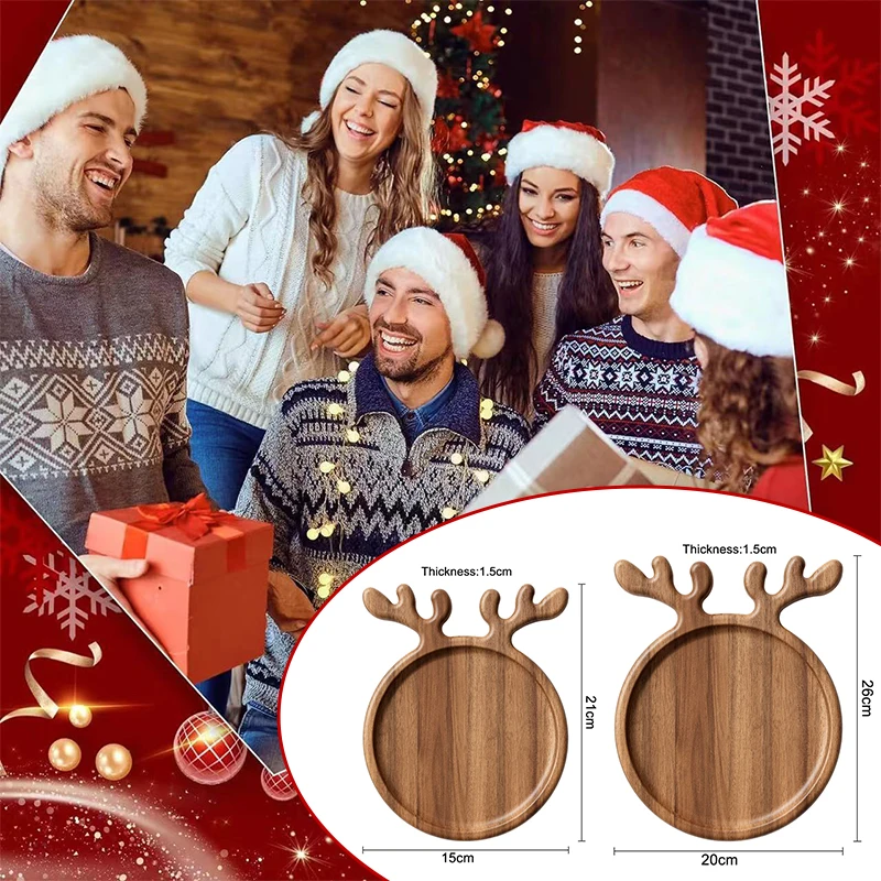 Поднос для закусок декоративный рождественский поднос