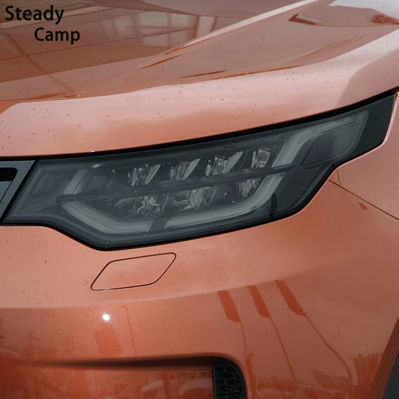 

Car Headlight Protective Film Front Light Transparent Black TPU Sticker For Land Rover Discovery 5 L462 2017-On Accessories