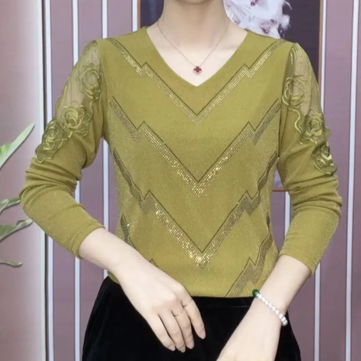 Tiktok Xirui женская мода зарубежный элегантный стиль тонкая универсальная сетчатая