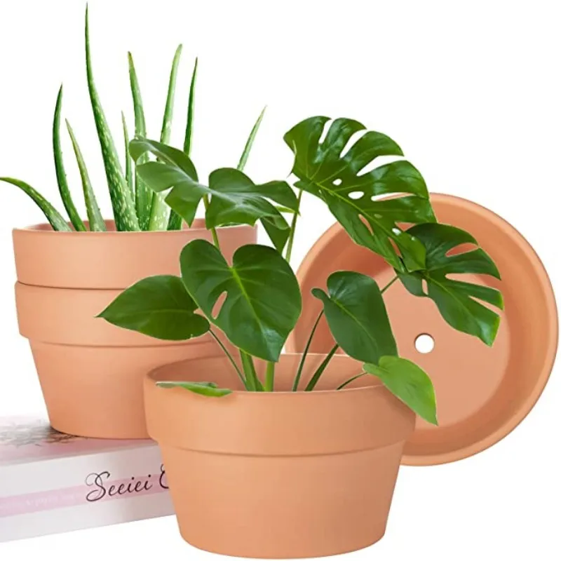 Глиняные Горшки с блюдце 3 7 дюйма лампочка 6 шт. в упаковке