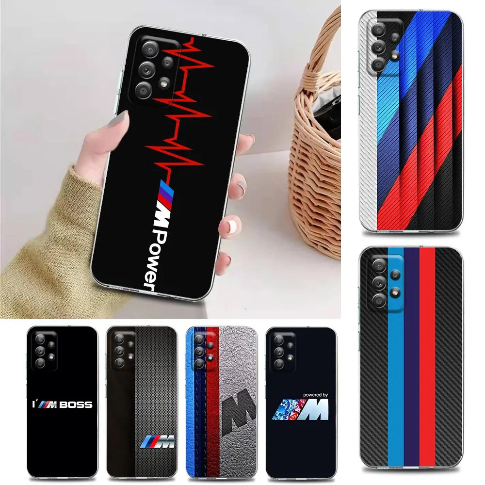 

Luxury M-Power B-BMW Clear Phone Case for Samsung A71 A72 A73 A01 A11 A12 A13 A22 A23 A31 A32 A41 A51 A52 A53 4G 5G TPU Case