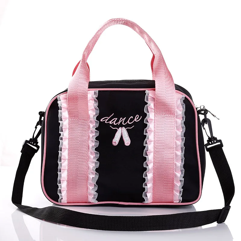 Pink Child Ballet Lace Bags Womens Ballet Sports Yoga Dance Gymnastic Bag For Girls Handbag Crossbody Cavans Large Capacity Bag