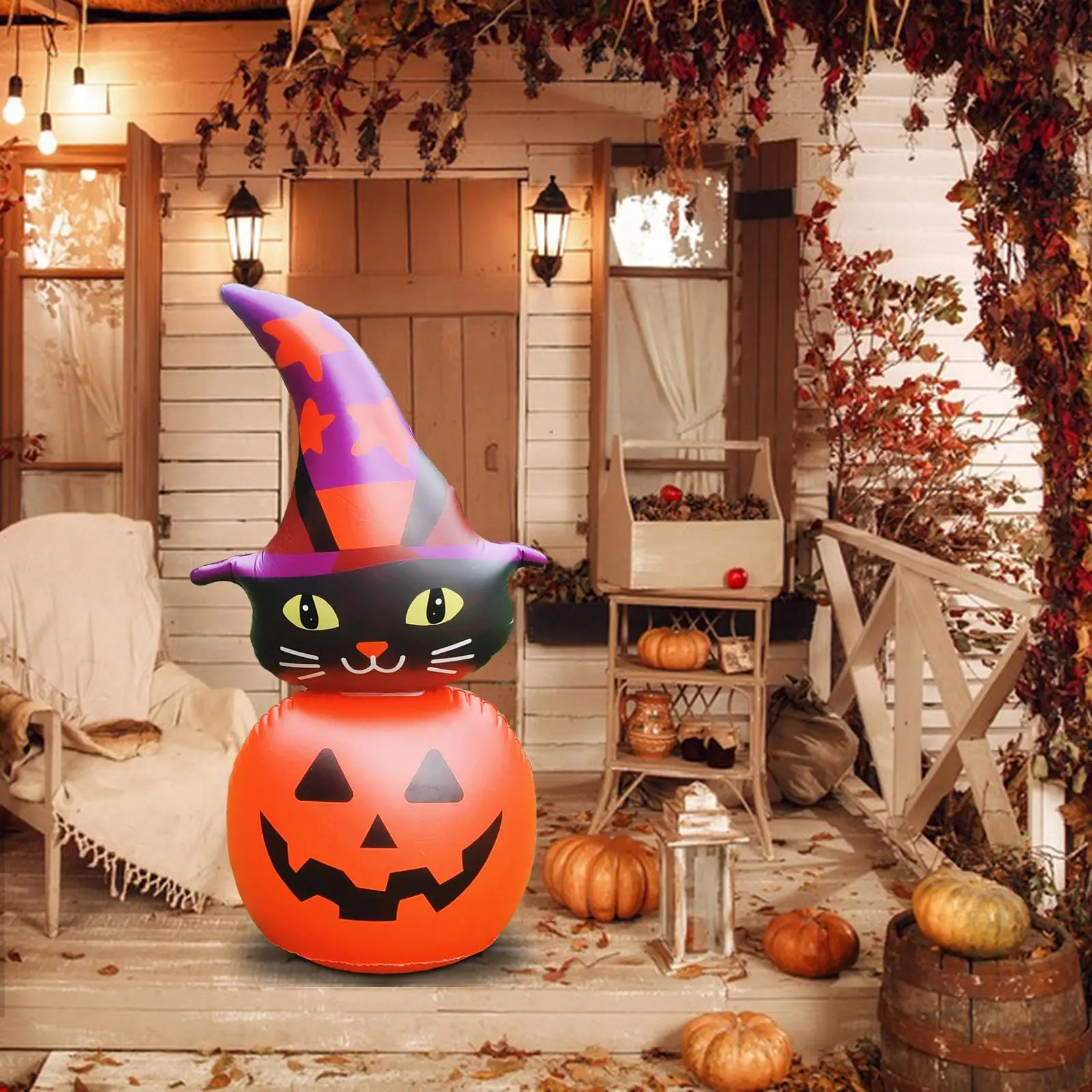 

3.8ft Halloween Inflatable Decoration RGB Lighting for Indoor Lawn Decor