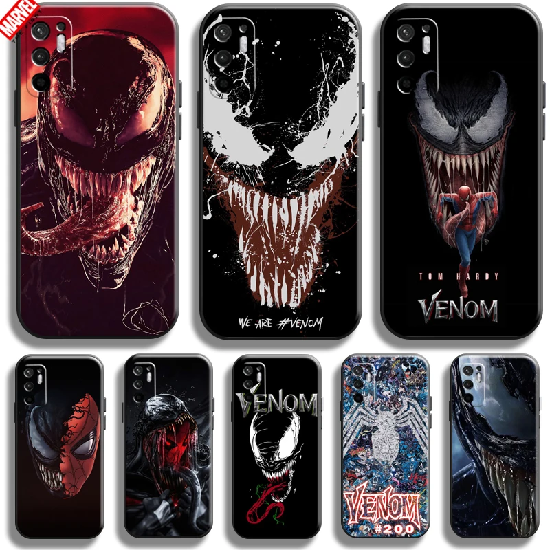 

Venom Marvel For Xiaomi Redmi Note 10 10T 5G Phone Case Soft Silicon Coque Cover Black Funda Captain America Thor Comics