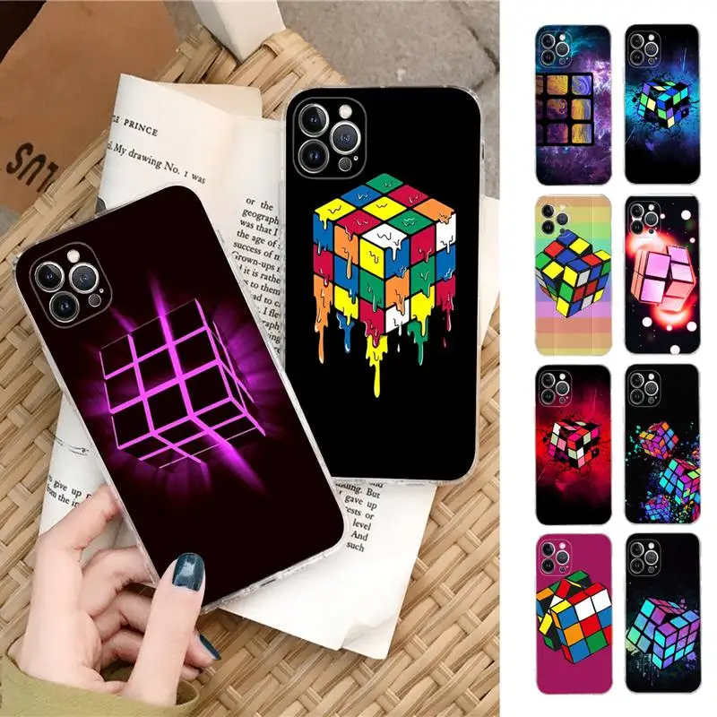 

Rubik's cube Phone Case Silicone Soft for iphone 14 13 12 11 Pro Mini XS MAX 8 7 6 Plus X XS XR Cover
