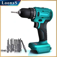 loonas cordless electric screwdriver brushless motor screw driver led strong drill lithium ion battery powerwithout battery