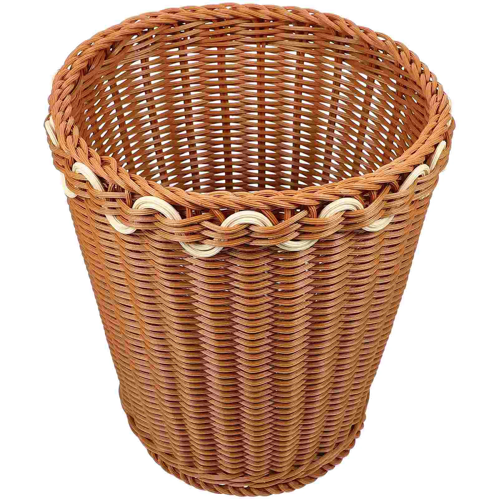 

Home Textile Handmade Storage Basket Woven Container Sundries Trash Can Laundry