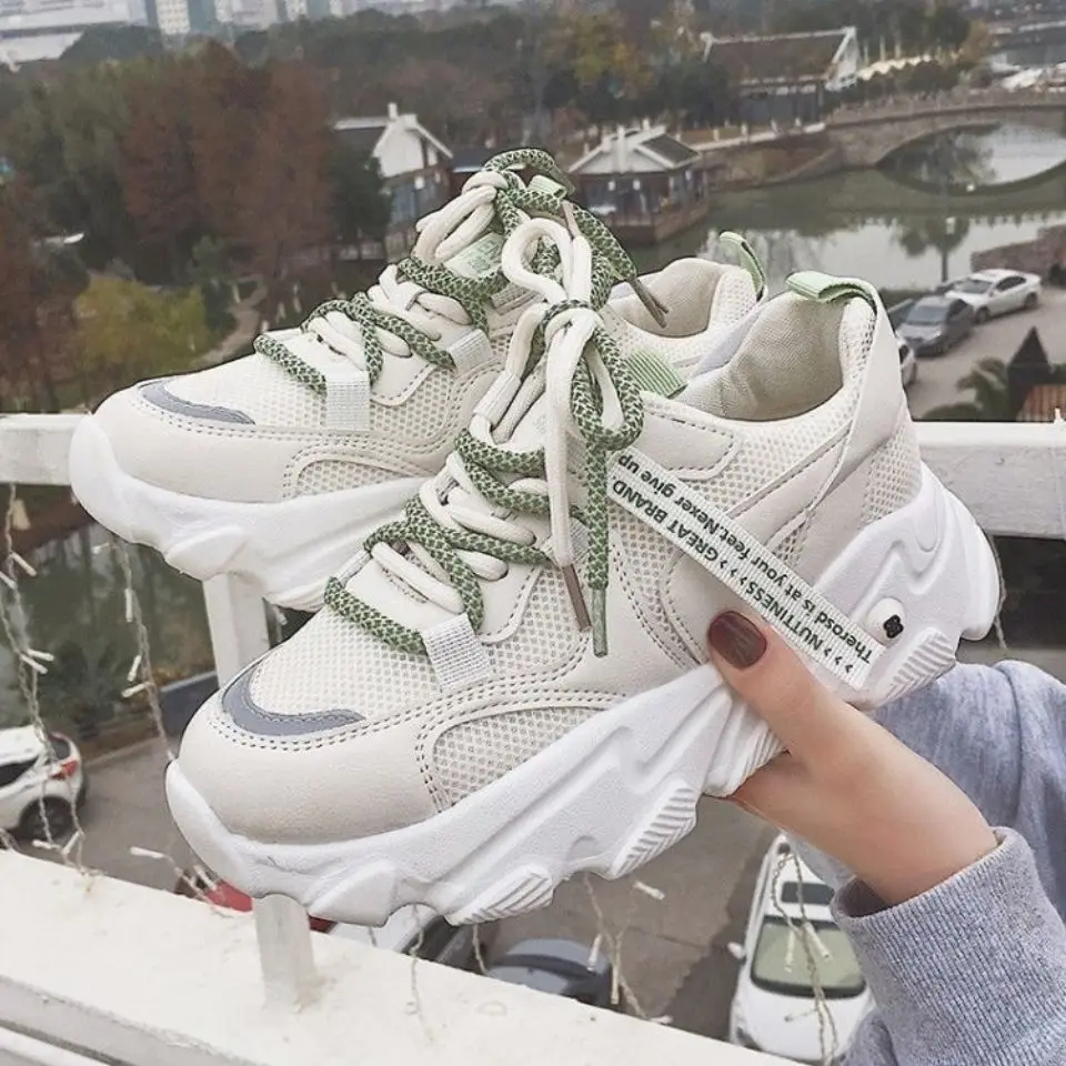 

2023 New Spring Breathable Sneakers Platform Running Shoes Women Shoes