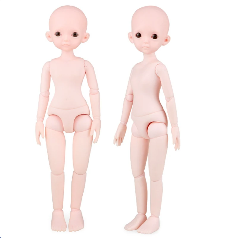 

1/6 BJD Doll Part Head or Body Pink Skin Girls Body Ball Joints Movable Dress Up Diy Toys for Children