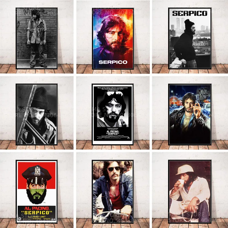 

Serpico Al Pacino Classic Movie Print Art Canvas Poster For Living Room Decoration Home Wall Picture