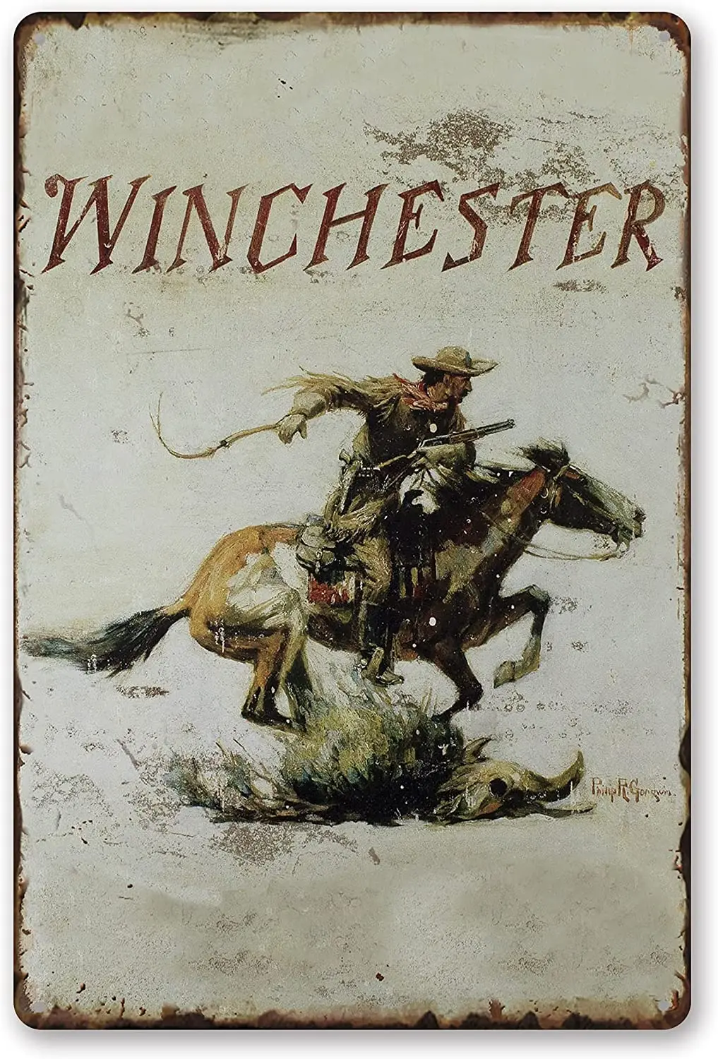 TINSIGNS Winchester жестяные знаки винтажный металлический стержень домашний декор ковбойский знак 8x12 дюймов