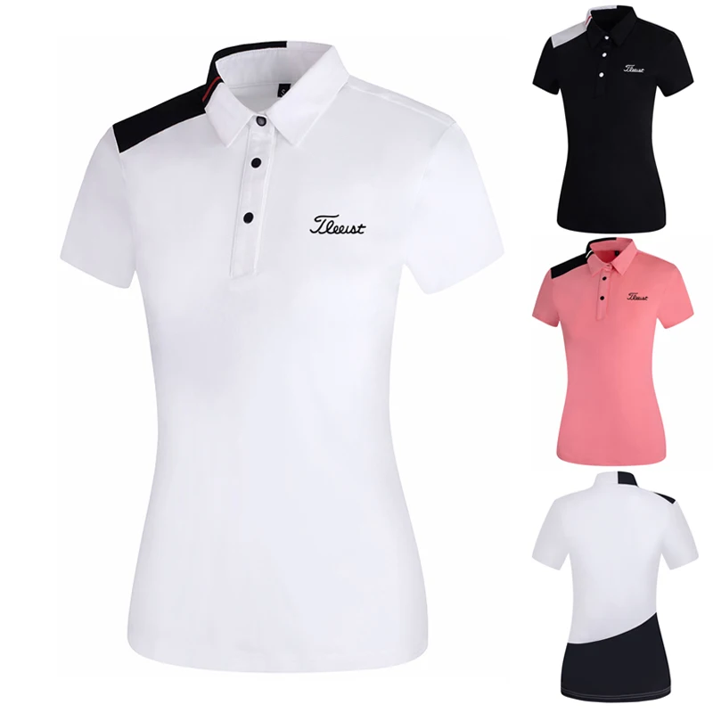 

Women's Golf T-shirt Summer Sports Golf Apparel Short Sleeve Shirt Quick Dry Breathable Polo Shirts for Ladies