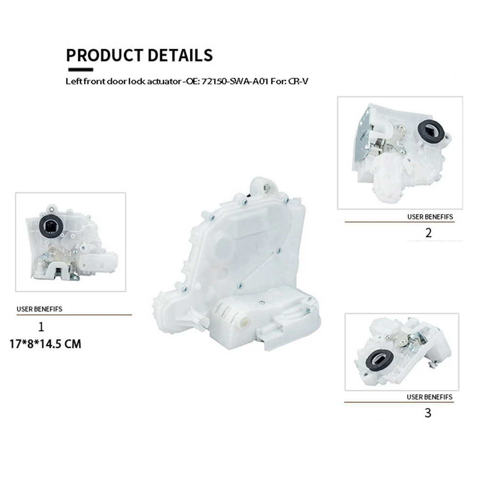 Привод защелки передней левой двери для Honda CR-V CRV 2.4L 2007 2008 2009 2010 2011 72150SWAA01 72110-SWA-A01