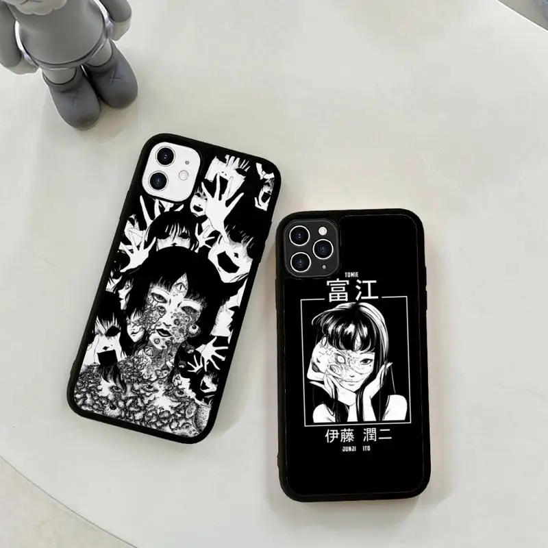 

Japanese horror comic Tomie Phone Case Silicone PC+TPU Case for iPhone 11 12 13 Pro Max 8 7 6 Plus X SE XR Hard Fundas