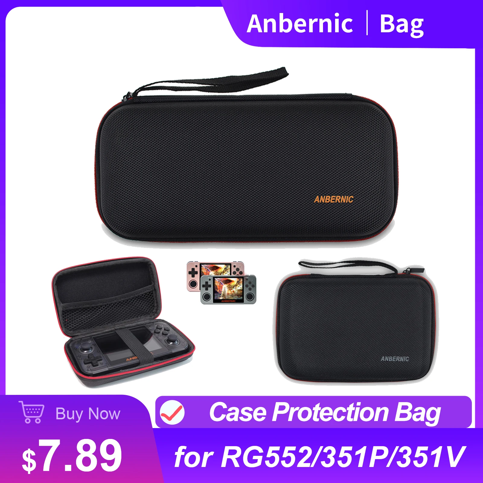 ANBERNIC Case RG351V Protection Bag for Retro Game RG351M RG351P RG351MP Handheld Portable Console Player Accessory Cover Shell