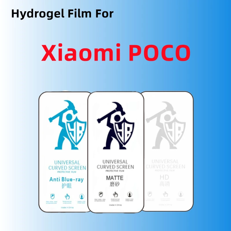 

Пленка Гидрогелевая матовая для Xiaomi Poco X3 NFC X4 Pro, Защитная пленка для экрана из ТПУ с защитой от синего излучения HD, 2 шт., M2, M3, M4 Pro, F1, F2, F3, F4 GT
