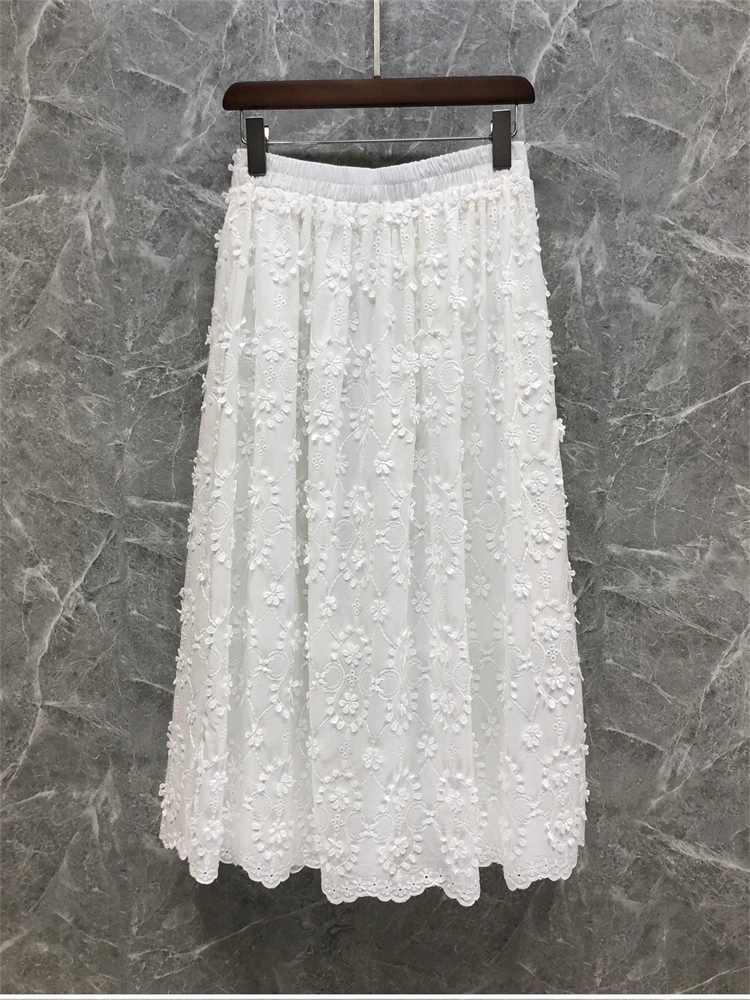 Женский комплект из двух предметов укороченный топ с цветочной вышивкой и