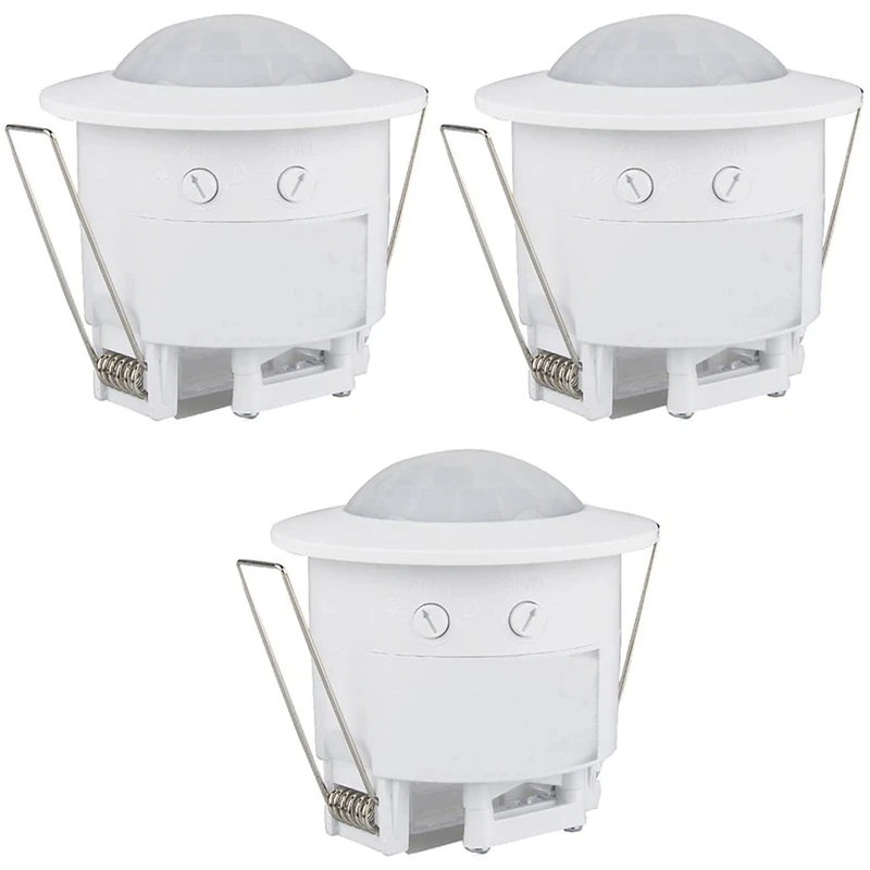 

3X 110V-220V 360° Infrared Recessed PIR Ceiling Motion Sensor Detector Light Switch, Motion Light Sensor