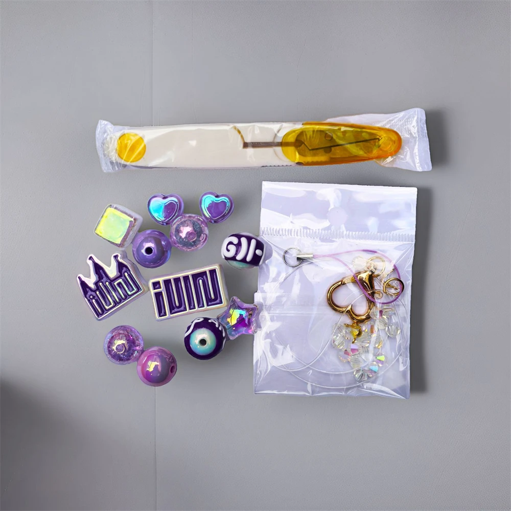 1 шт. KPOP цветной брелок ручной работы DIY Bead Ослепительная Лазерная подвеска для