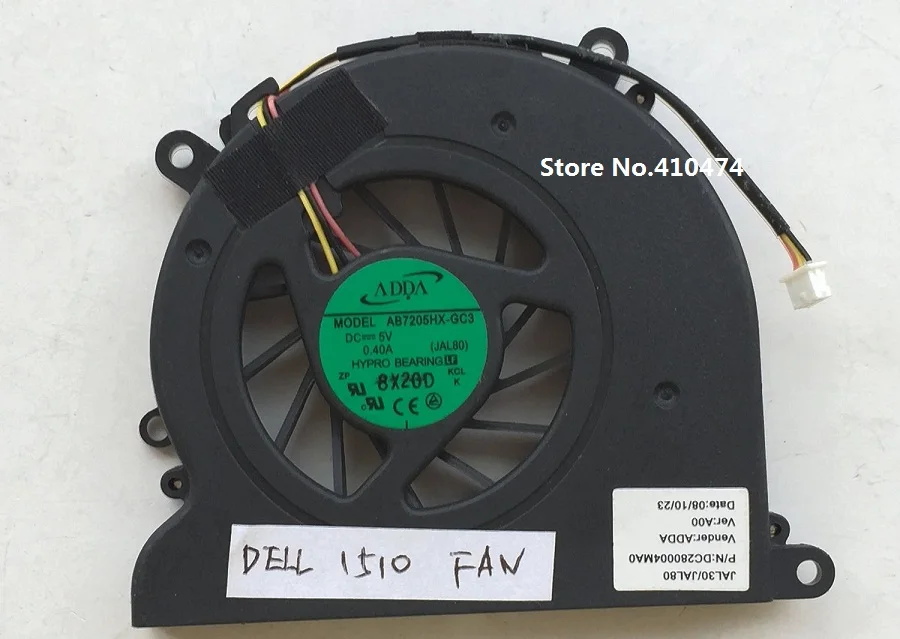 

New CPU Cooling fan For Dell Vostro 1310 1510 2510 1520 1320 P/N GB0506PFV1-A DFS531005MCOT F796 or ADDA AB7205HX-GC3