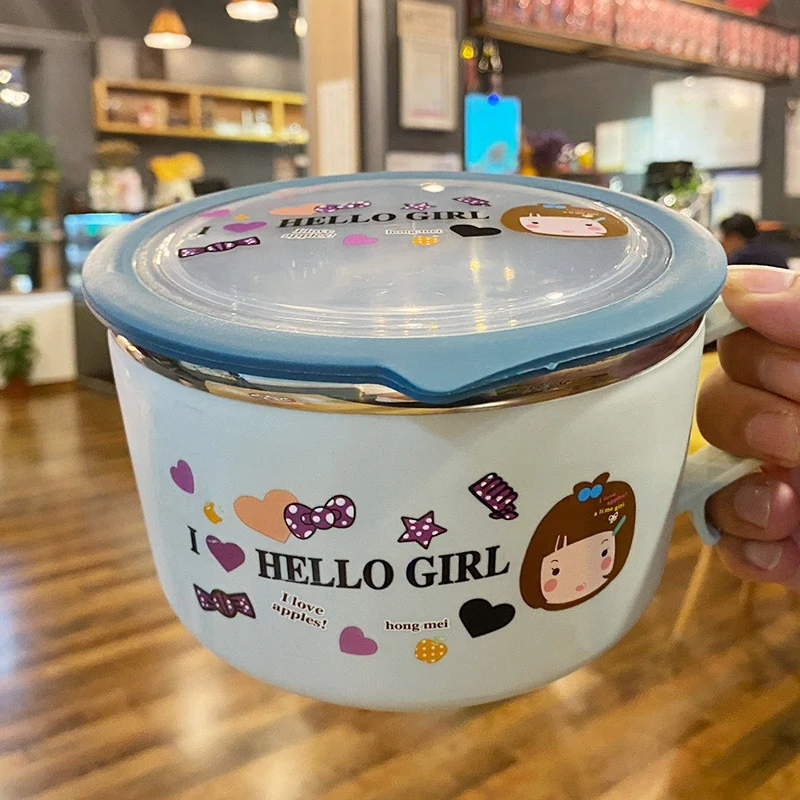 Милый мультяшный Тепловой Ланч-бокс для детей школьниц Бенто-бокс из нержавеющей