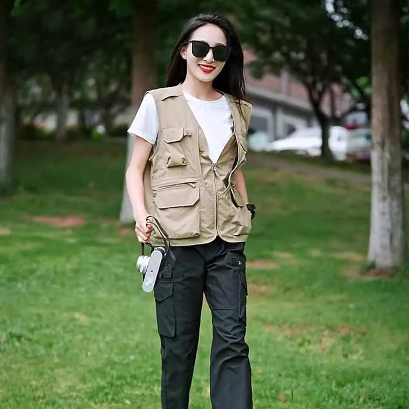 actical vest for men tactical trendy brand spring and autumn personalized workwear jacket funct