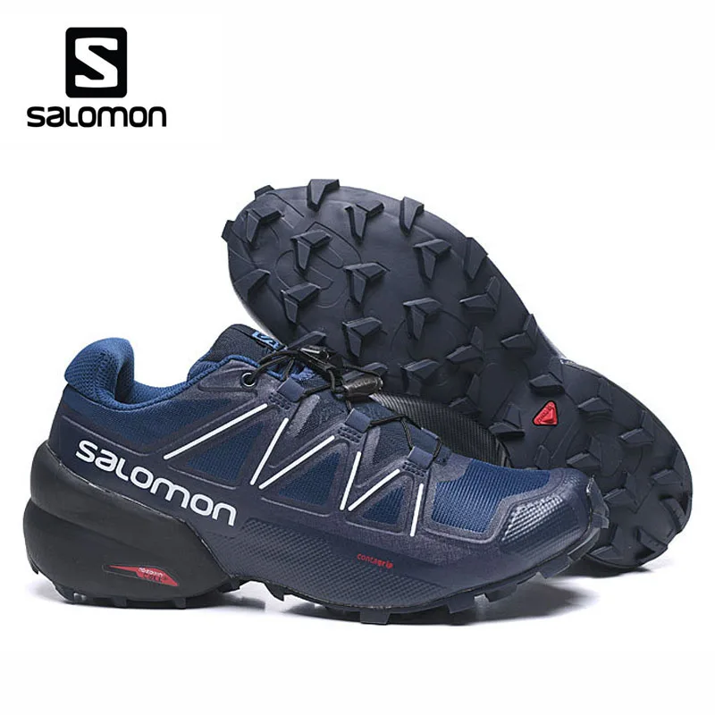 Original Salomon Speed Cross 5 Men Running Shoes Outdoor Athletic Sport Breathable Sneakers Shose Salomon Speedcross 5