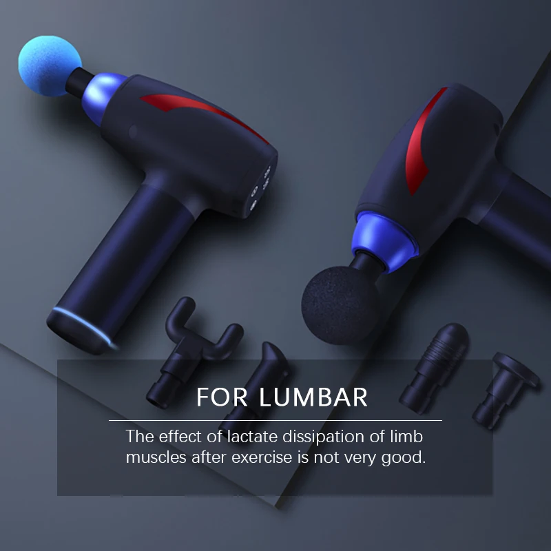 

Portable Massage Gun Deep Tissue Muscle Electric Massager Pain Relief For Body Back Pars Lumbalis Waist Relaxation