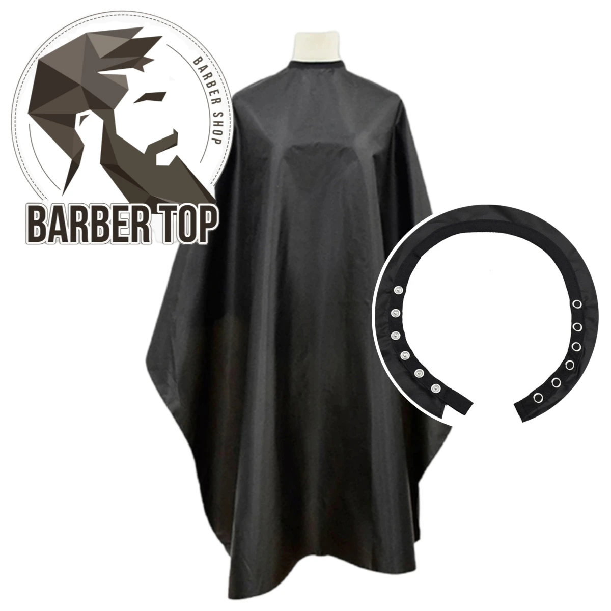 Button collar Black Haircut Cloth Hairdressing Anti-Static Salon Gown Hairdresser Apron Haircut Capes Barber Supplies