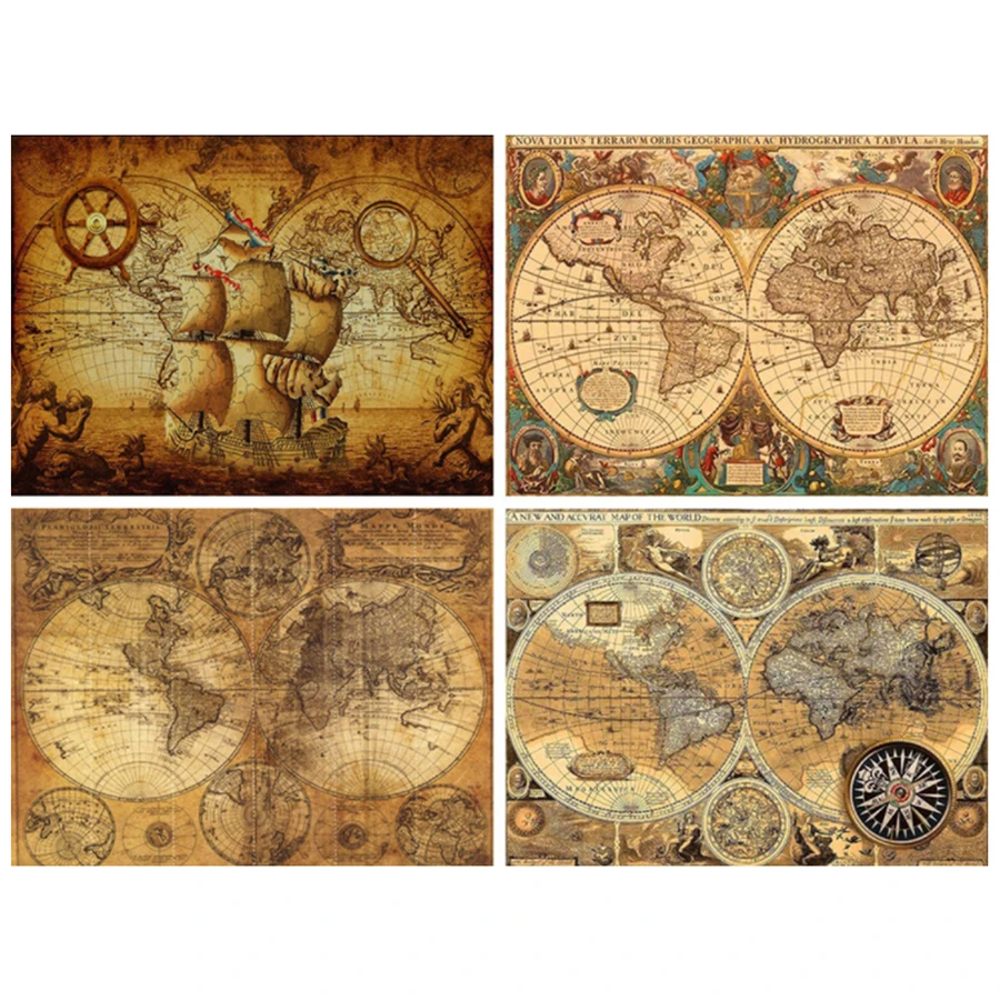 5d Комплект Алмазной Живописи Полная Дрель Карта Волка Художественное