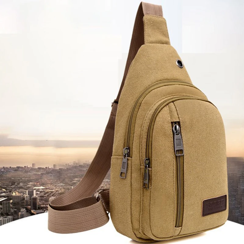 

Chest Bags Casual Canvas Waist Bags Sports Checkered Chest Bag Crossbody Outdoor Sport Shoulder Chest Bag Daily Travel Handbags
