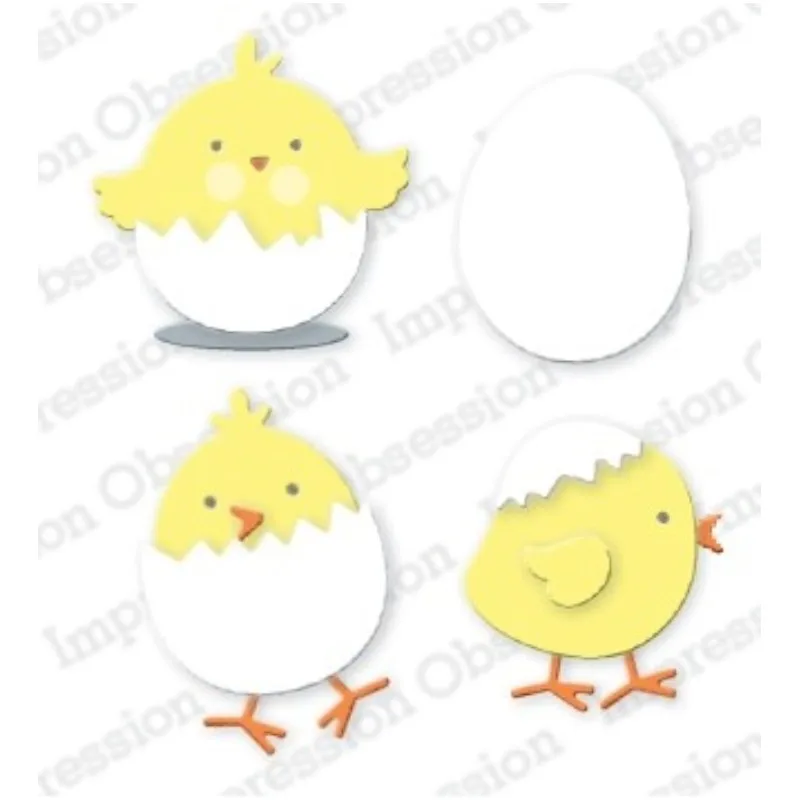 

New Arrival 2023 Chick Set Easter Metal Cutting Dies Mold Craft Decoration Embossing Template DIY Greeting Card Handmade