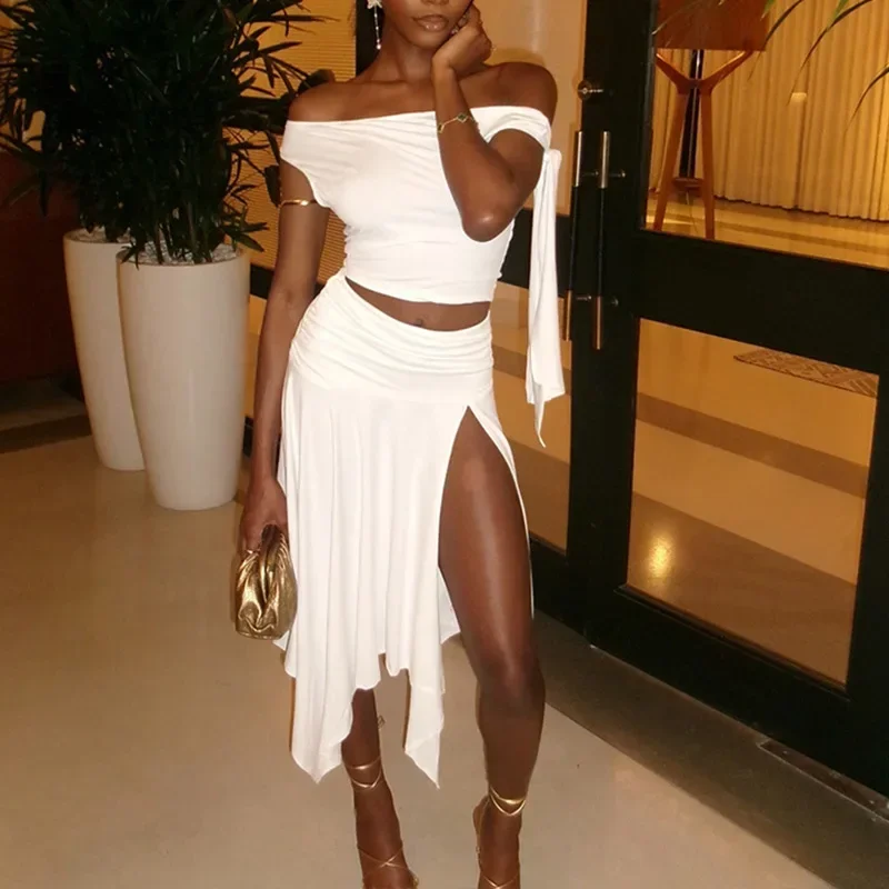 Ueteey комплекты из двух предметов сексуальные наряды для женщин женская юбка с