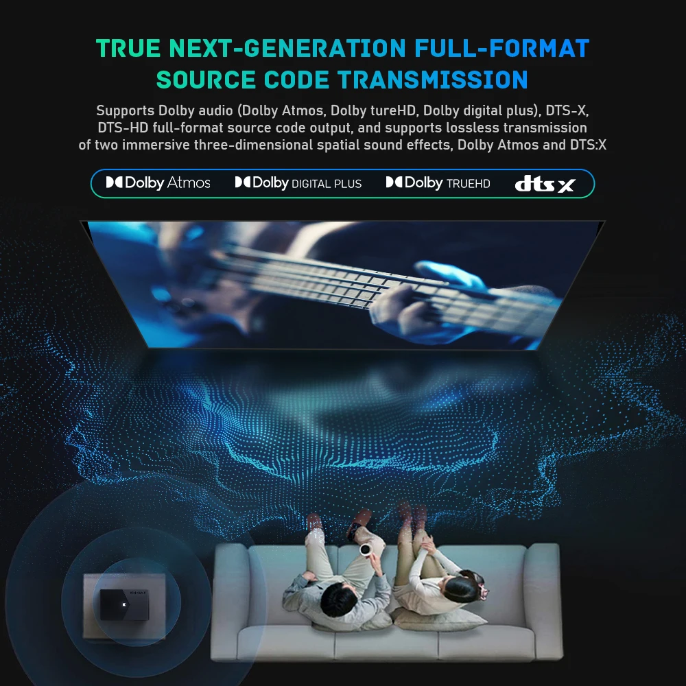 Фото KINHANK K9 Smart TV Box 8K Amlogic S928X-K ISO BDMV 4 ГБ 64 ГБ Dolby Vision Atmos HDR10+ Телеприставка с плеером Montage Wifi6 №3